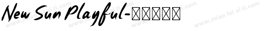 New Sun Playful字体转换